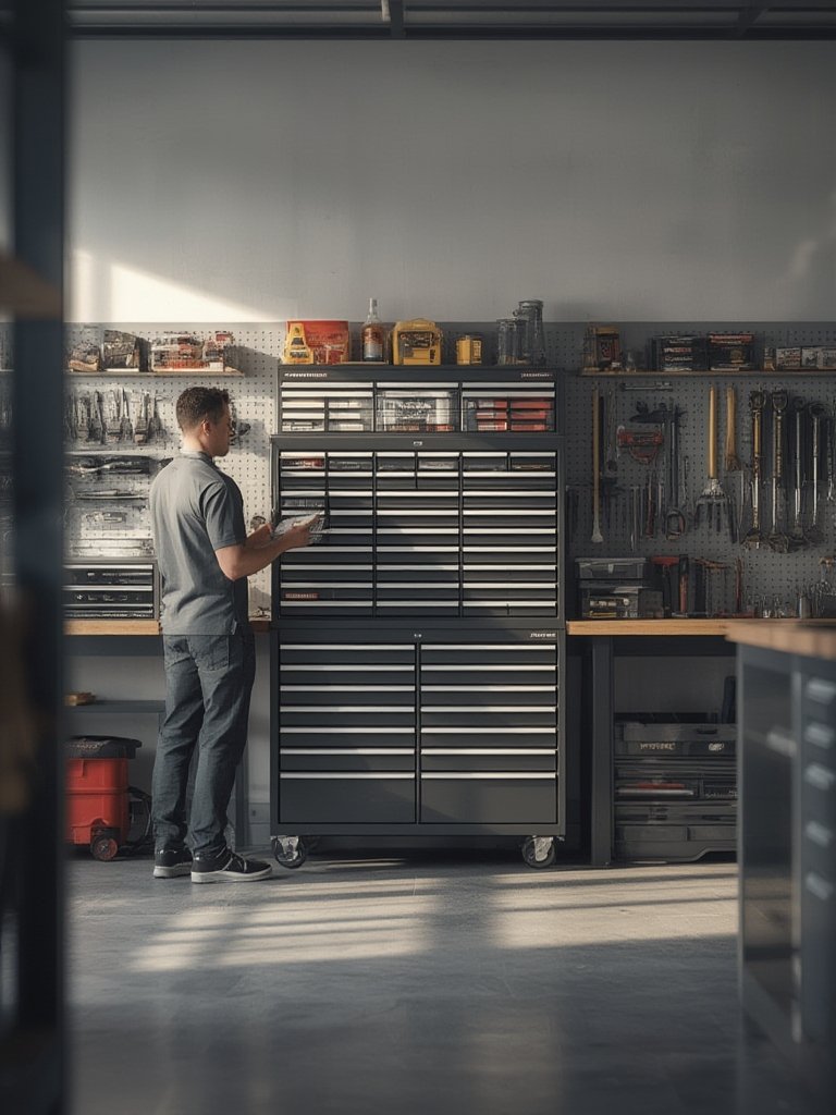 drawer organizer filled with organized craft supplies and hardware