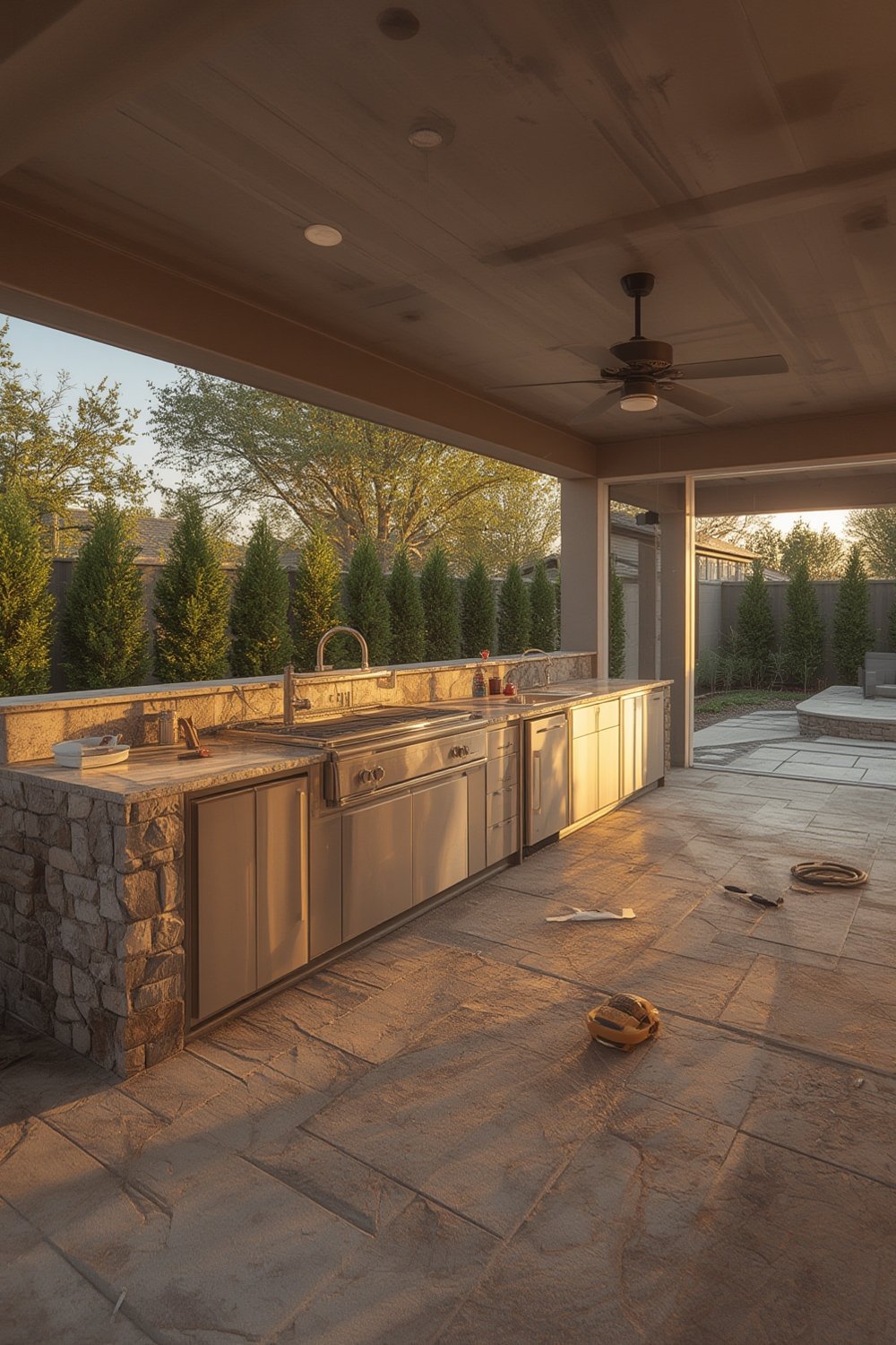 outdoor kitchen installation - Illustration 1