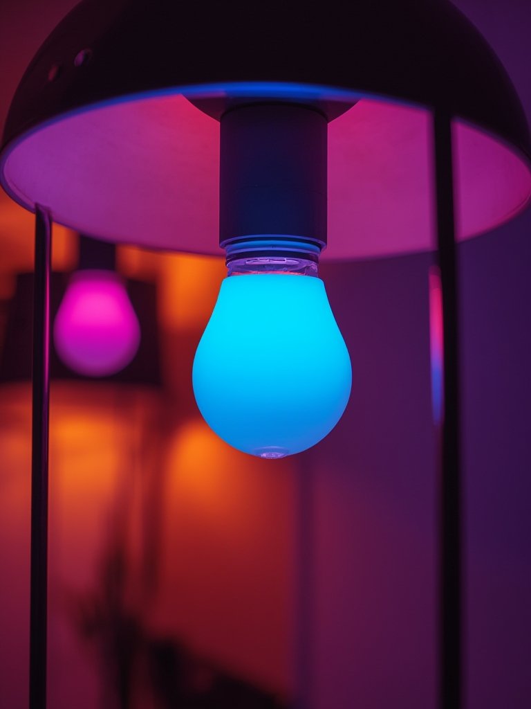 Hue Bulb: 7 Ultimate Secrets for Amazing Smart Lighting in 2026 2 Philips Hue light bulb changing colors in modern living room