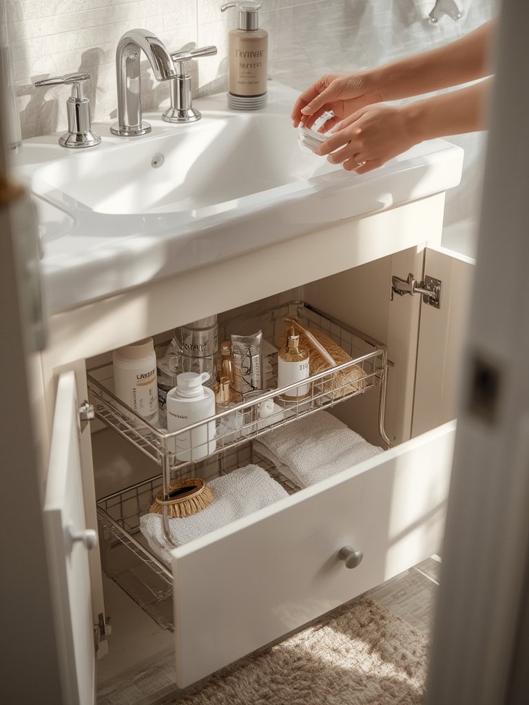 under sink storage madesmart organizer in kitchen